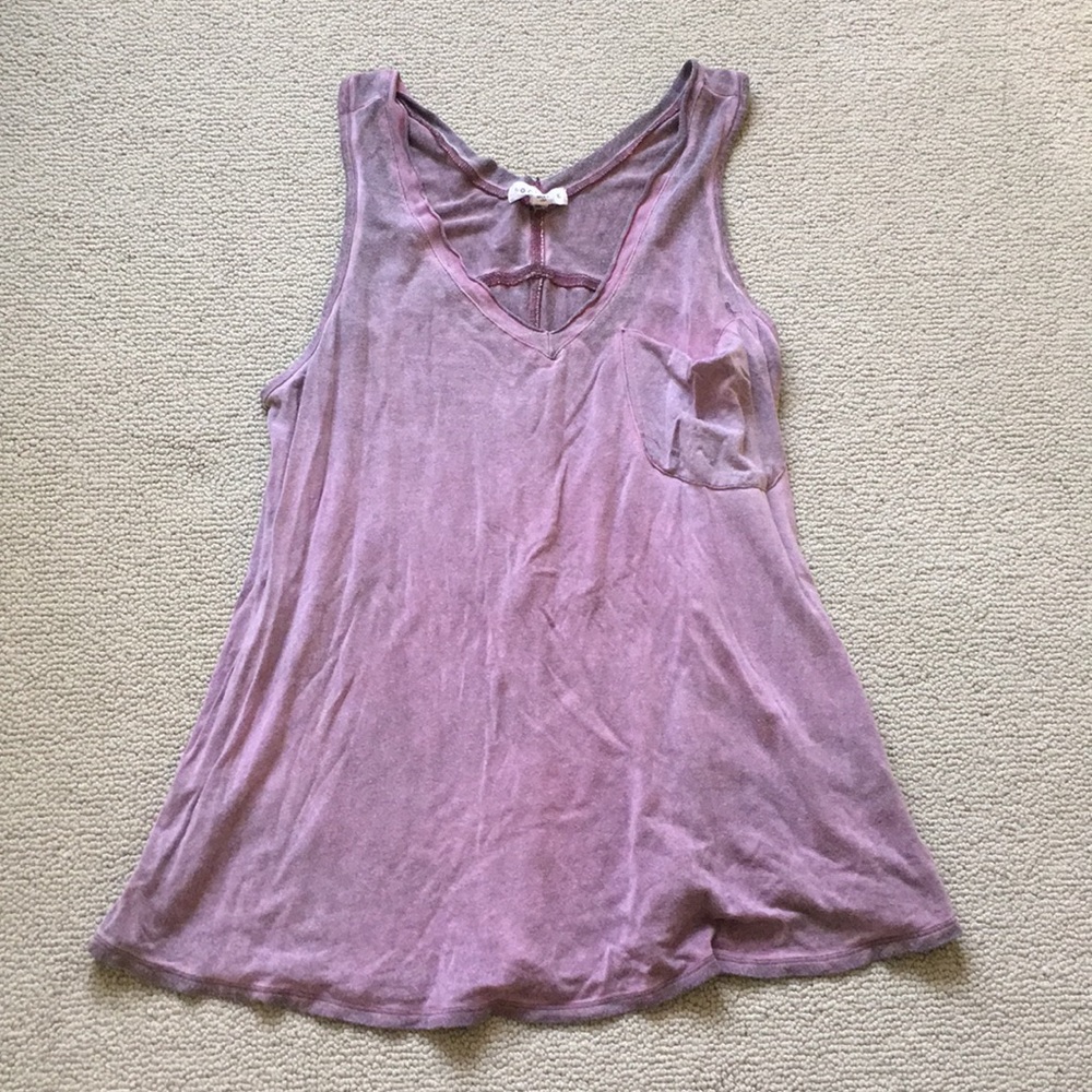 Washed red tank top